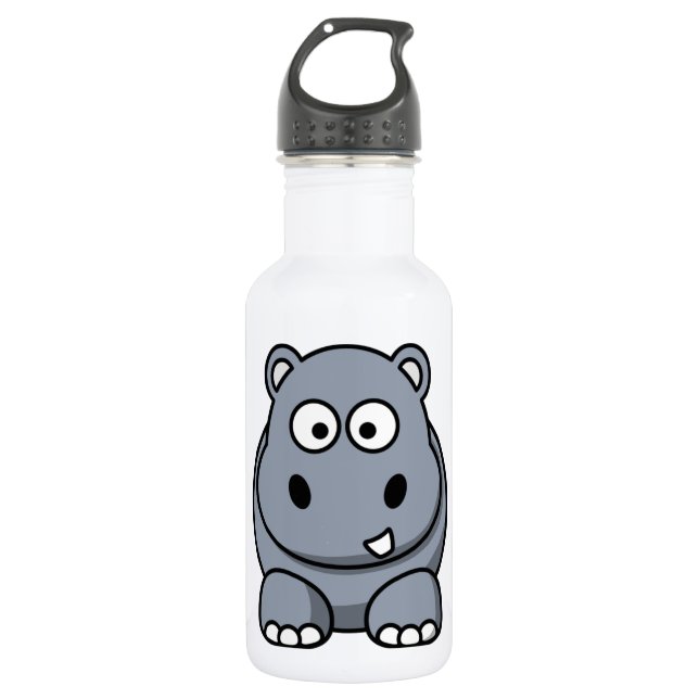 Botella De Agua Cute Funny Hippo (Anverso)