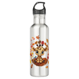 Botella De Agua Cute Giraffe “Autism Awesome Autumn”