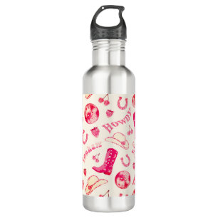Botella De Agua Cute Girly Pink Disco Cowgirl Estética