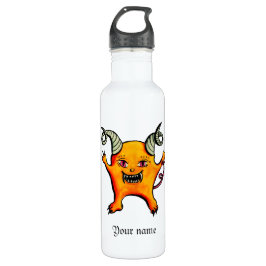 Botella De Agua Cute Gótico Raro Horn Devil Nombre