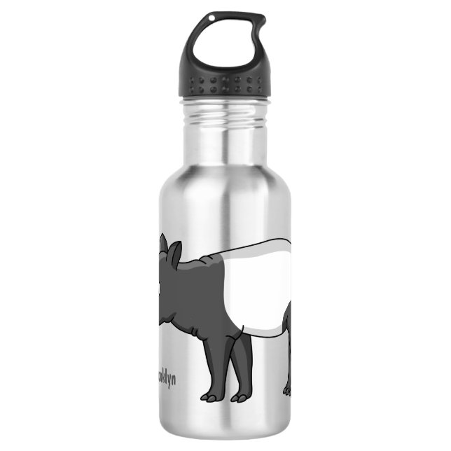 Botella De Agua Cute happy cartoon tapir illustration (Anverso)
