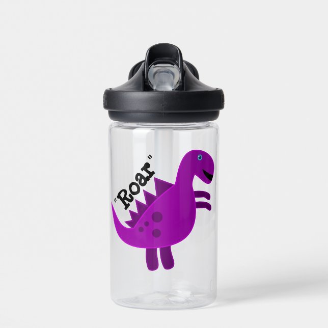 Botella De Agua Cute Happy Purple Dinosaur (Delante)