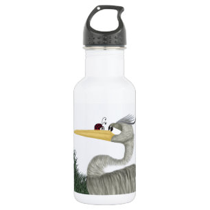 Botella De Agua Cute Heron y Ladybug