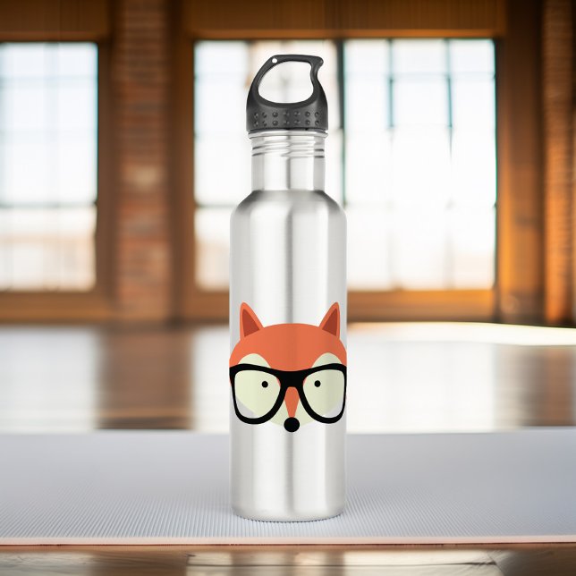 Botella De Agua Cute Hipster Red Fox (Subido por el creador)