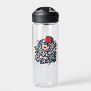 Botella De Agua Cute Kawaii Astronauta Marroquí Sticker de Té de M