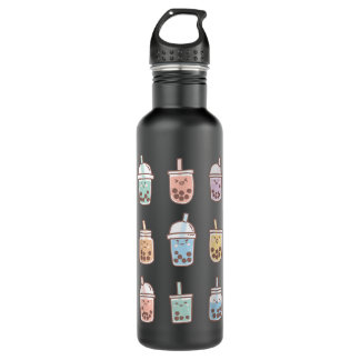 Botella De Agua Cute Kawaii Boba Anime Bubble Tea Pastel