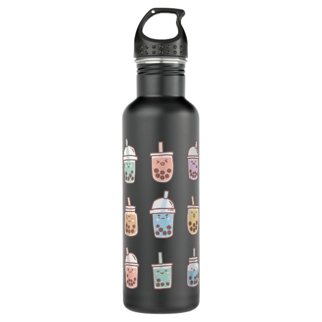 Botella De Agua Cute Kawaii Boba Anime Bubble Tea Pastel (Anverso)