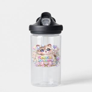 Botella De Agua Cute Kawaii Envío Especial Gato Pastel Rosa Negoci