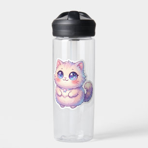 Botella De Agua Cute Kawaii Esponjoso Gatito Gato Estrella Pastel 