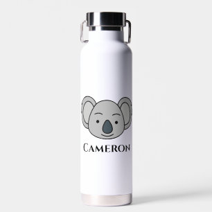 Botella De Agua Cute Koala Personalizado Nombre De Vuelta A La Esc