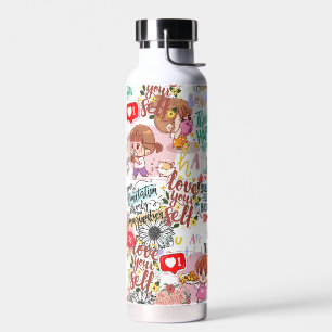 Botella De Agua Cute Motivacional – Cita Positiva Kawaii 