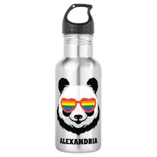 Botella De Agua Cute Panda Bear   Arcoiris   LGBTQ