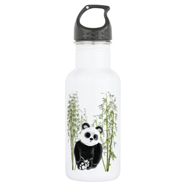 Botella De Agua Cute Panda Sentado En Bambú (Anverso)