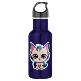 Botella De Agua Cute "Pastel Cat" Water Bottle