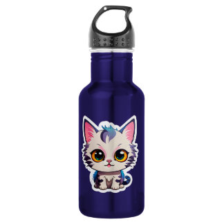 Botella De Agua Cute "Pastel Cat" Water Bottle