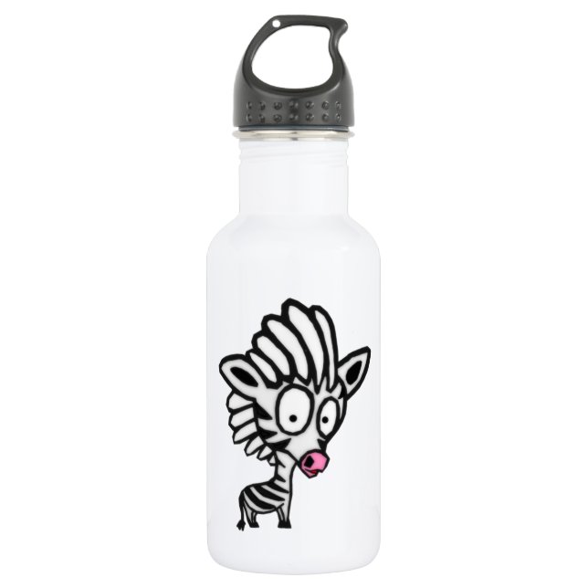 Botella De Agua Cute Personalizado Zebra (Anverso)