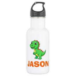 Botella De Agua Cute Personalized Kids Name Dinosaur
