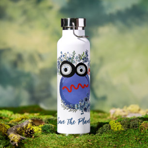 Botella De Agua Cute Save the Planet Water Bottle