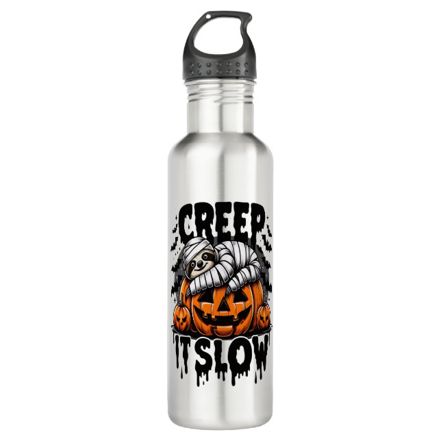 Botella De Agua Cute Sloth Happy Halloween (Anverso)
