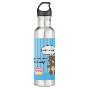 Botella De Agua Cute Teddy Bear Kids Chiste gracioso