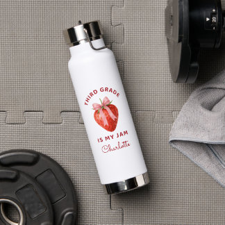 Botella De Agua Cute Third Grade is my jam Back to School Kids 