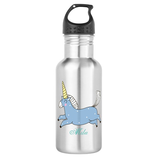 Botella De Agua Cute unicorn (Anverso)