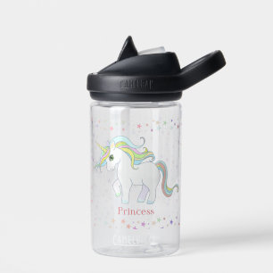 Botella De Agua Cute Unicornio Mágico & Estrellas Multicolores