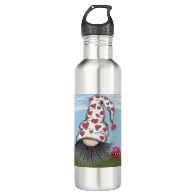 Botella De Agua Cute Valentine Gnome (Anverso)