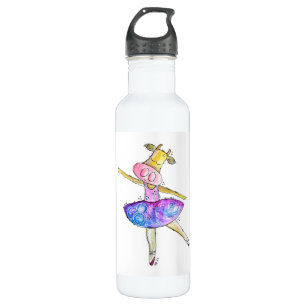 Botella De Agua Cute Whimsical Ballerina Cow