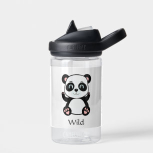 Botella De Agua Cute Wild Baby Panda Bear en Blanco