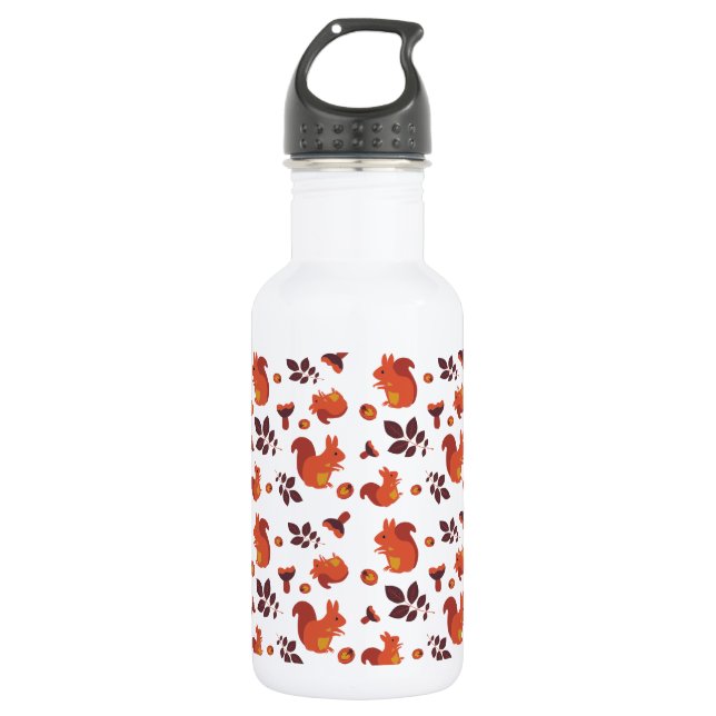 Botella De Agua Cute Woodland Squirrel Autumn Pattern (Anverso)