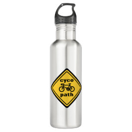 Botella De Agua Cycopath Funny Road Rótulo para los amantes del ci