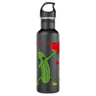 Botella De Agua Dabbing Pickle Dancing Cucumber Lover Funny Valent