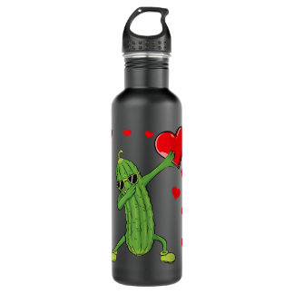 Botella De Agua Dabbing Pickle Dancing Cucumber Lover Funny Valent