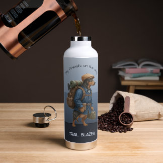 Botella De Agua Dachshund Trail Blazer Hiker Drawstring Adventure 