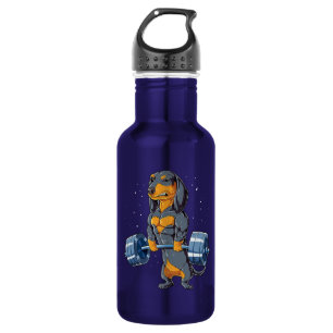 Botella De Agua Dachshund Weightlifting Fitness Gym