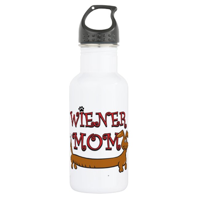 Botella De Agua Dachshund Weiner MOM (Anverso)