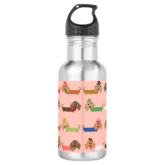 Botella De Agua Dachshunds divertidos (Anverso)