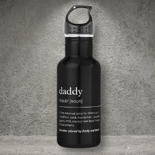 Botella De Agua Dad Daddy Definition nombra nombres personalizados