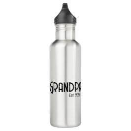 Botella De Agua Dad Established New Grandpa Gift
