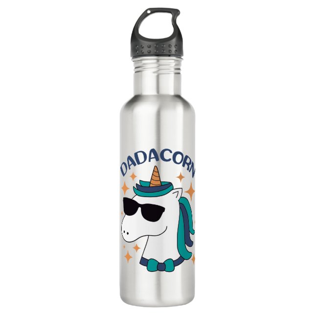 Botella De Agua Dadacorn con lentes de sol (Anverso)
