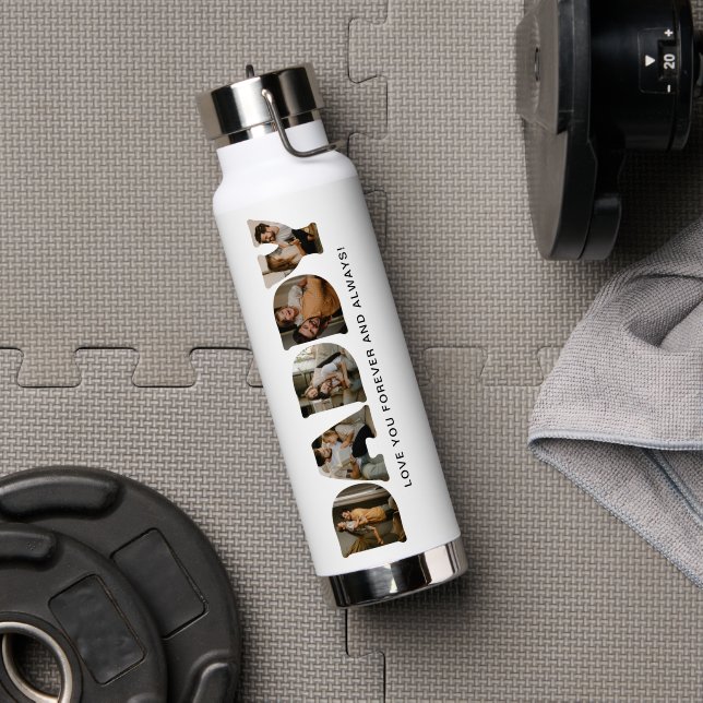 Botella De Agua DADDY Letter Photo Collage (Gimnasio (girado))