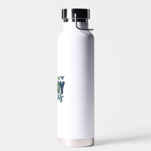 Botella De Agua Daddy Saurus Diseño de vector de papá dinosaurio l (Izquierdo)