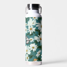 Daisies blancos y mariposas