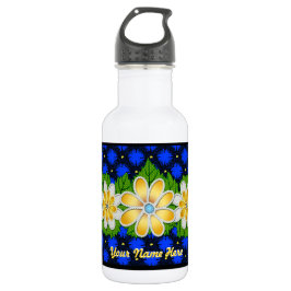Botella De Agua Daisies con joyas (personalizado)