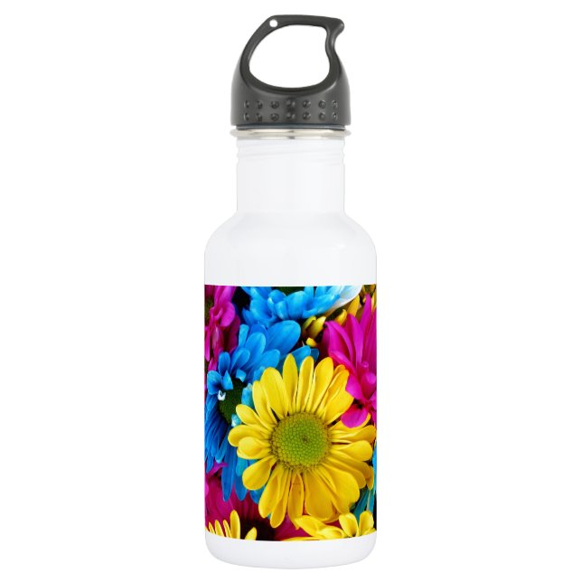 Botella De Agua Daisies de colores vivos (Anverso)