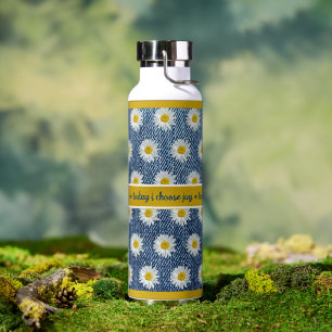 Botella De Agua Daisies y Denim