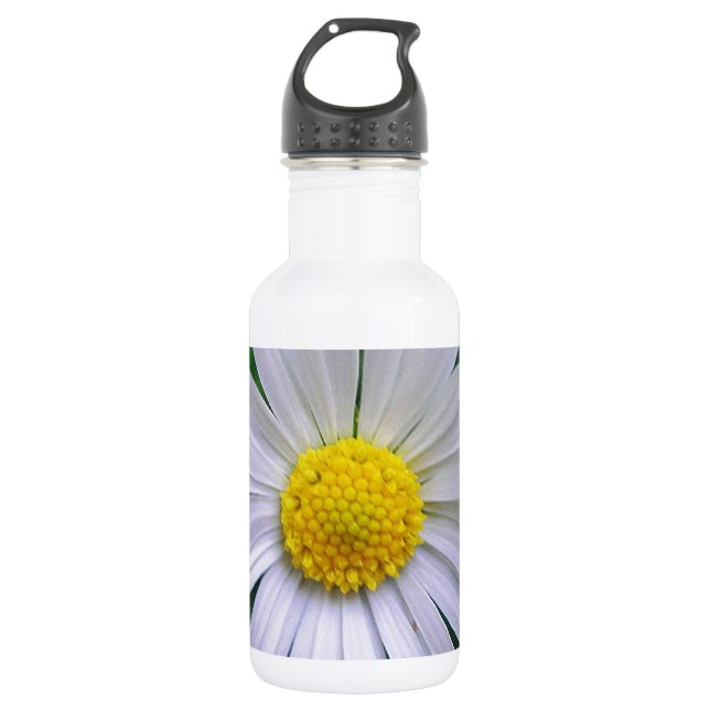 Botella De Agua Daisy amarillo-blanco brillante (Anverso)