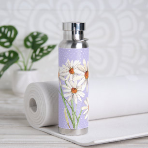 Botella De Agua Daisy Bouquet Sobre Puntos
