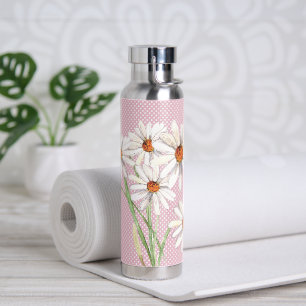 Botella De Agua Daisy Bouquet Sobre Puntos